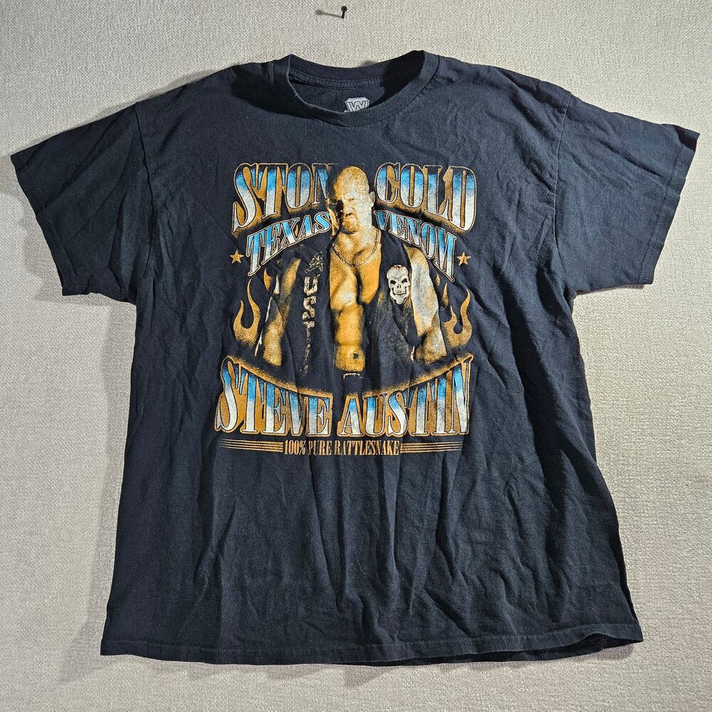 Stone Cold Steve Austin Texas Venom T Shirt Mens XL Black WWE Wrestling